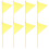 32Pcs Lawn Sprinkler Flags Yellow Polyester Bamboo Marking Flags 1