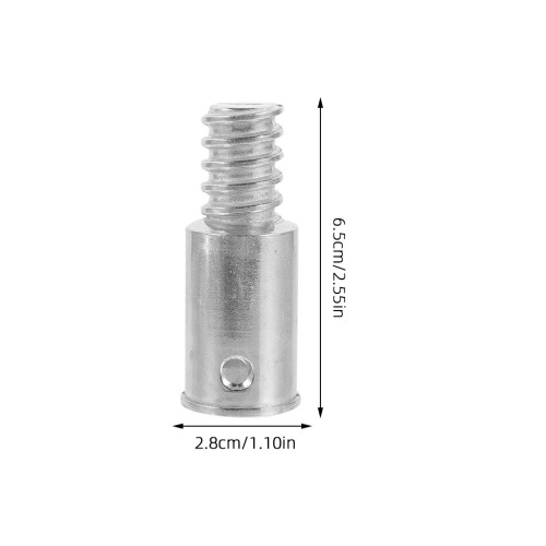 3Stk Silberne Adapter Aluminium Gewinde Länge Verstellbar 2