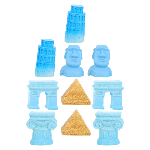 1 Set Accessoires Miniatures De Bâtiments Célèbres En Résine