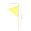 32Pcs Lawn Sprinkler Flags Yellow Polyester Bamboo Marking Flags 4