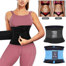 (XL) Women Sauna Waist Trainer Trimmer Belt Sweat Belly Band Girdle Slim Body Shaper