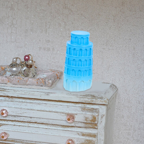 1 Set Accessoires Miniatures De Bâtiments Célèbres En Résine 2