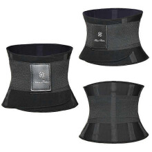 (2XL) Women Sauna Waist Trainer Trimmer Belt Sweat Belly Band Girdle Slim Body Shaper