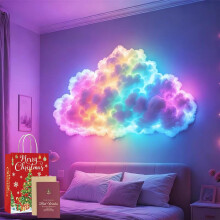 DIY USB-aangedreven LED-verlichting in de vorm van een onweerswolk, decoratieve 3D-wolk met afstandsbediening voor sfeerverlichting.