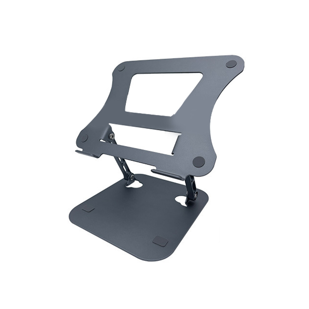 Adjustable Laptop Holder With Rotating Base Ergonomic Computer Riser Foldable Stand Sturdy Aluminum Ventilated Stand For 10 To 15.6 Inch Devices 9176269650964