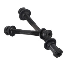 Robustes Stahl-MTB-Achsensatz – Vorderachse 107 mm & Hinterachse 144 mm Schnellspanner