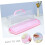 2pcs Bread Storage Container with Transparent Lid, Rectangular Reusable Bread Box for Travel and Kitchen 2