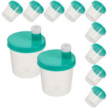 40Pièces Pots De Prélèvement Urine Plastique Avec Couvercle Vert