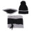 1Ensemble Ensemble Tricot Bonnet Écharpe Noir Antivent 3