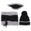 1Ensemble Ensemble Tricot Bonnet Écharpe Noir Antivent 5