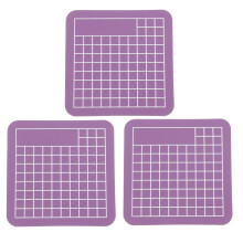 3Pièces Plaques Gravure Anti-Dérapantes En PVC Violet Pour Créateurs