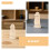 4 pièces en bois sculpté clair, décoratives, pour entrées 8