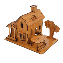 3 Pièces Villa 3D Bois Jeu Éducatif À Monter Enfant