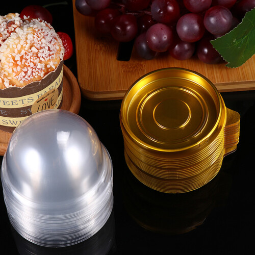 150Pièces Conteneurs Moon Cake En Pet Couvercle Transparent 2