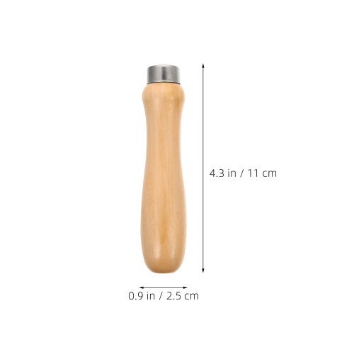 8Pièces Poignées Bois Beige Universelles Pour Outils Pièces De Lime 1
