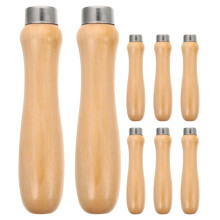 8Pièces Poignées Bois Beige Universelles Pour Outils Pièces De Lime