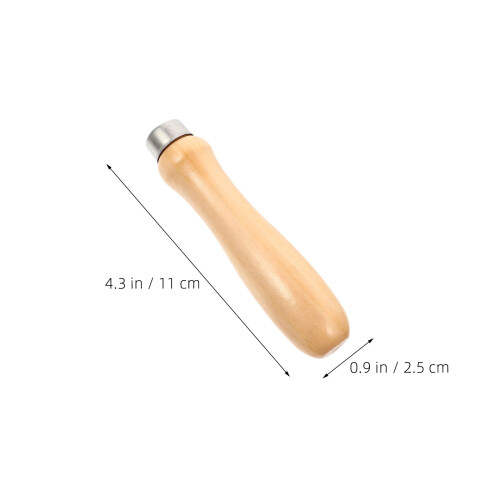 8Pièces Poignées Bois Beige Universelles Pour Outils Pièces De Lime 2
