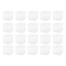 20Pièces Récipients Carrés À Mousse En PP Transparent Usage