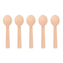 100Pièces Mini Cuillères En Bois Jetables Saines Pour Glace Gâteau