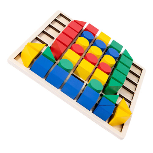2 Ensembles De Blocs Éducatifs En Bois Pour Enfants