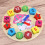 Wooden Shape Sorting Clock Blocs Numérotés Couleur 9