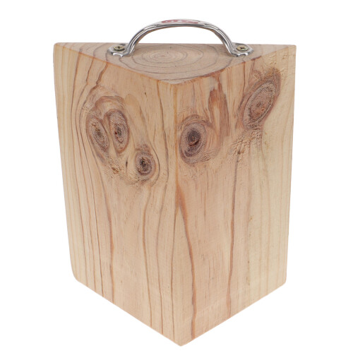 Cale-Roues Robustes Bois Et Métal Beige Accessoires Remorque