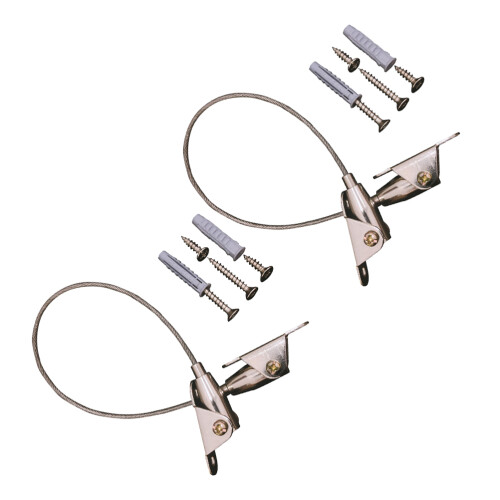 2Ensembles Sangles Anti-Chute Argent Métal Durable