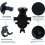 1Set Auto Ventilatorhouder Telefoon ABS Zwart Draaibaar 10