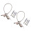 2Ensembles Sangles Anti-Chute Argent Métal Durable 9