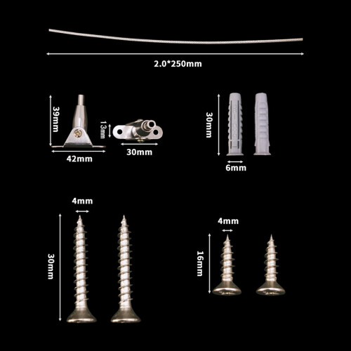2Ensembles Sangles Anti-Chute Argent Métal Durable 1