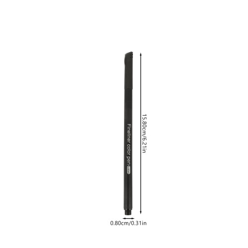 24Pièces Stylos Multi-Usage Plastique Noir Accessoire Dessin Pratique 2