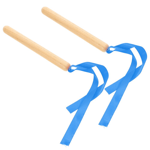 1 Paire De Baguettes En Bois Avec Ruban Pour Percussion