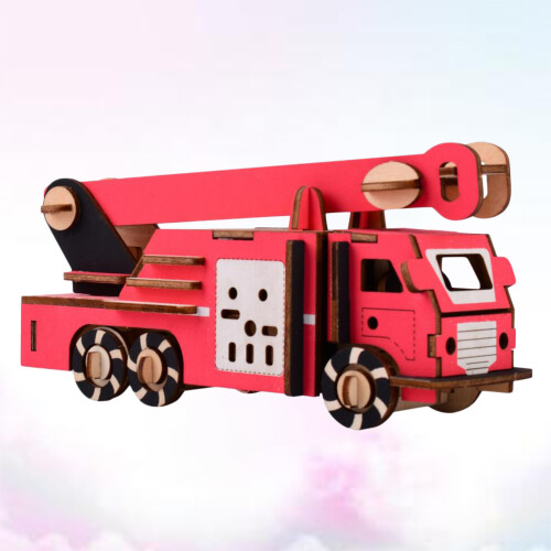 Kit De Puzzles En Bois 3D Pompiers Assemblage Éducatif Pour Enfants 1
