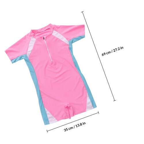 Maillot Anti-Uv Enfant Rose Pour D'été 1