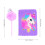 licorne peluche 2 pièces carnet cadeau 2