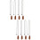 8Pcs Durable Wood Pull Chains Vintage Style for Ceiling Fan and Lamp 7