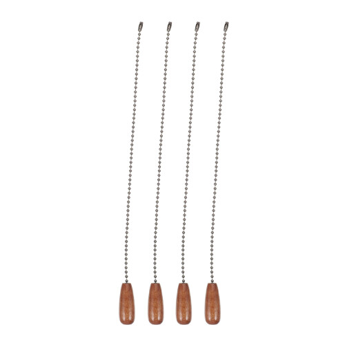 8Pcs Durable Wood Pull Chains Vintage Style for Ceiling Fan and Lamp 2
