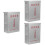 3Pcs Silver Stainless Distribution Box Outdoor Garden Use 8