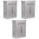 3Pcs Silver Stainless Distribution Box Outdoor Garden Use 5