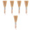 5Pcs Bamboo Kitchen Brush Dish Scrubber Light Yellow Pot Scrubbers 6