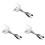 3Pièces Pinces Multiusage Acier Inoxydable Cuisine Argenté 2