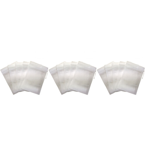 300Pcs Lightweight White Tea Filter Bags Drawstring Non-Woven Storage 2