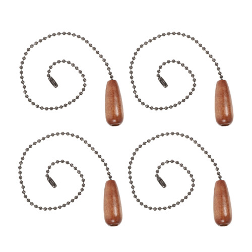 8Pcs Durable Wood Pull Chains Vintage Style for Ceiling Fan and Lamp 1