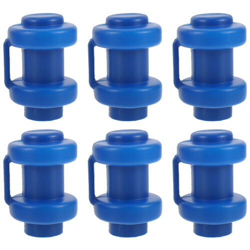 18Pcs Wear-Resistant Blue Plastic Trampoline Pole Caps for Protection
