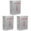 3Pcs Silver Stainless Distribution Box Outdoor Garden Use 4