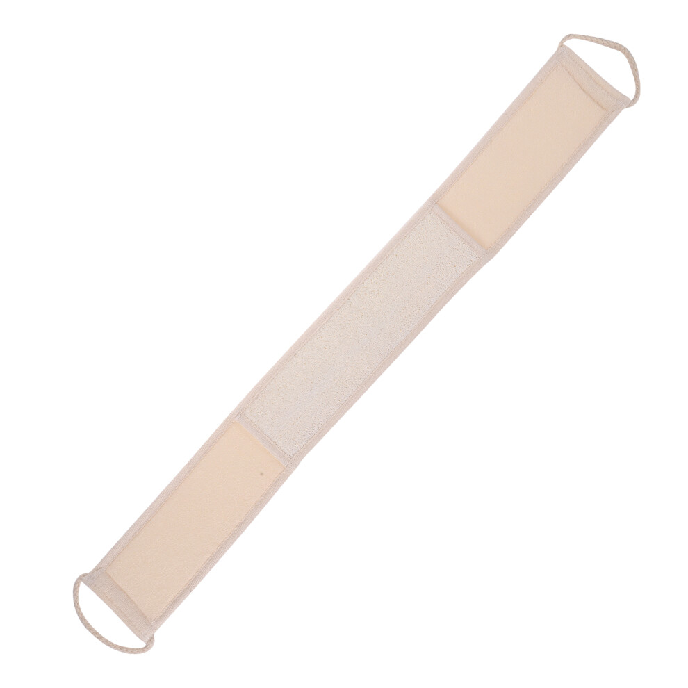 Ohphcall Beige 3Pcs Exfoliating Loofah Back Scrubber Bath Wash Towel For Shower