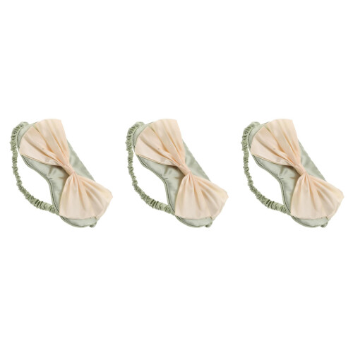 3Pcs Silk Bow Eye Mask For Women With Adjustable Strap 2