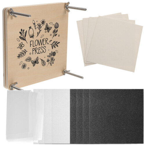3 Sets Press Flower Embossing Device Manual Wood