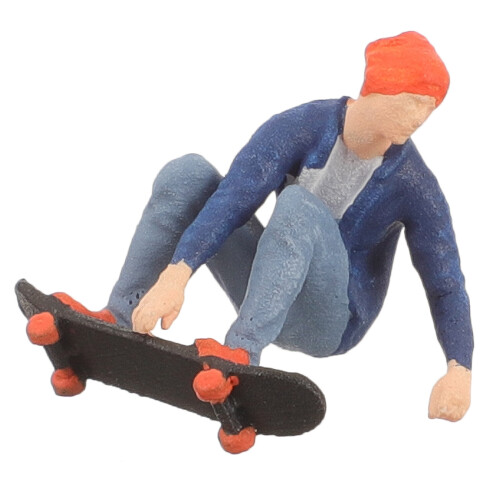 4Pcs Mini Skateboarding Figure Model Colored Human Layout 1