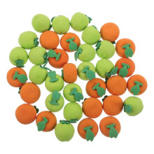 100pcs Fruit Pencil Erasers Toy Set Mini Apple And Orange Shaped Puzzle Erasers for Kids Prizes Game Rewards Party Favors Back To School